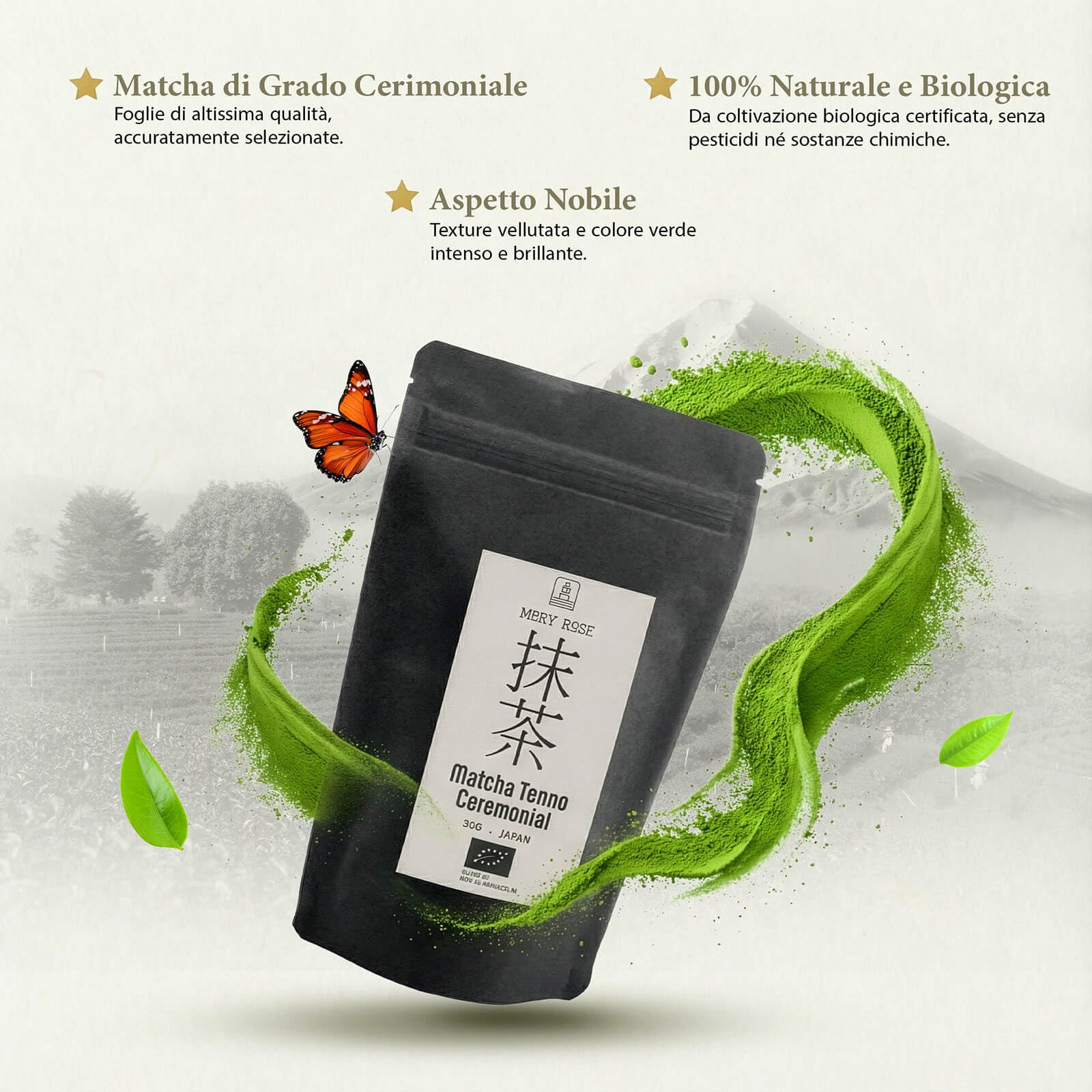Mary Rose Matcha Cerimoniale Tenno 30g – Qualità Imperiale dal Giappone