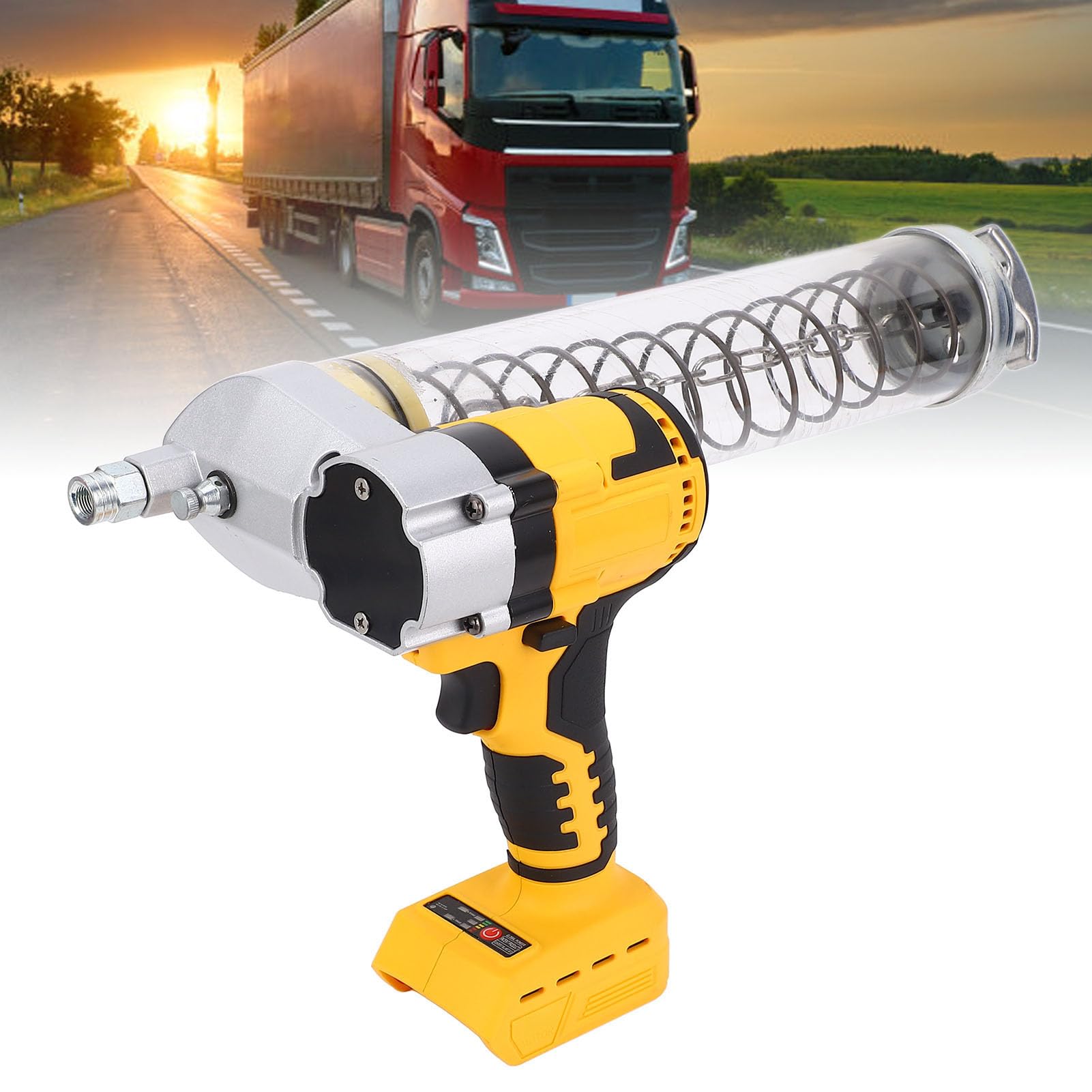 Pistola a Grasso a Batteria, 12000psi Pressione Massima, per Batterie Agli Ioni di Litio Serie 20V con Luce LED Super Brillante, Tubo Lungo 39,4, Portata Massima di 170 G/min