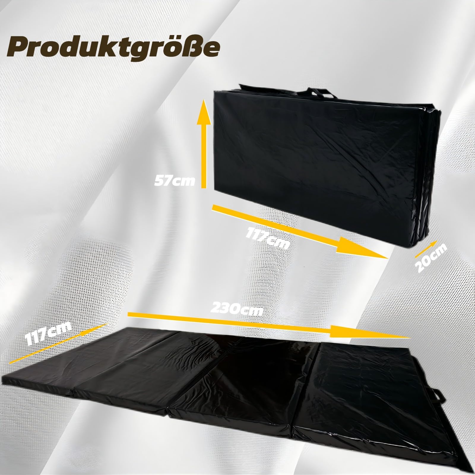 Kapler Turnmatte Faltbar 240x120x5 cm: EPE Gymnastikmatte Weichbodenmatte für Yoga und Fitness, für Kinder und Erwachsene