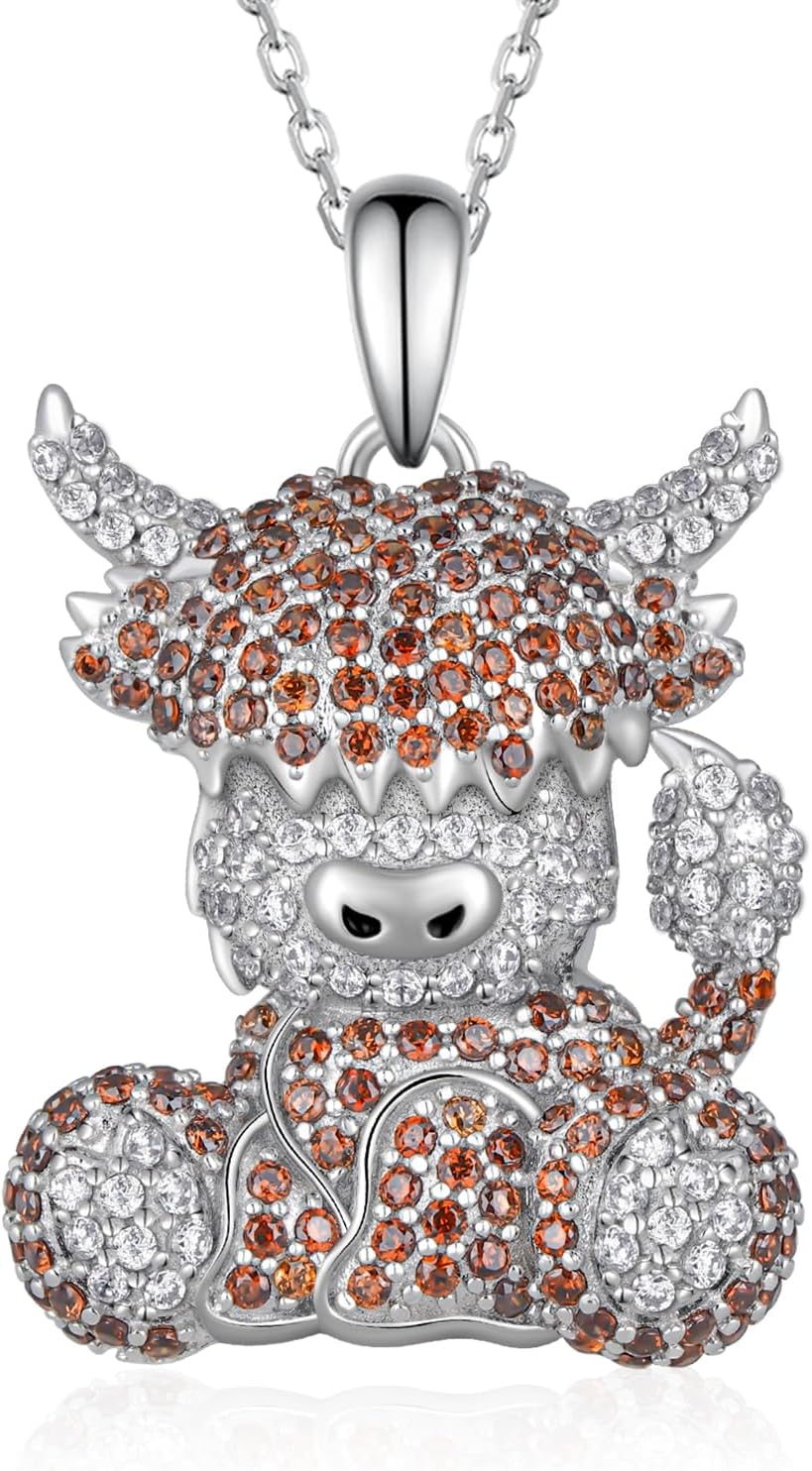 Argento Sterling S925 - Ciondolo E Sacchetto Europeo HIGHLAND COW - Foto 6