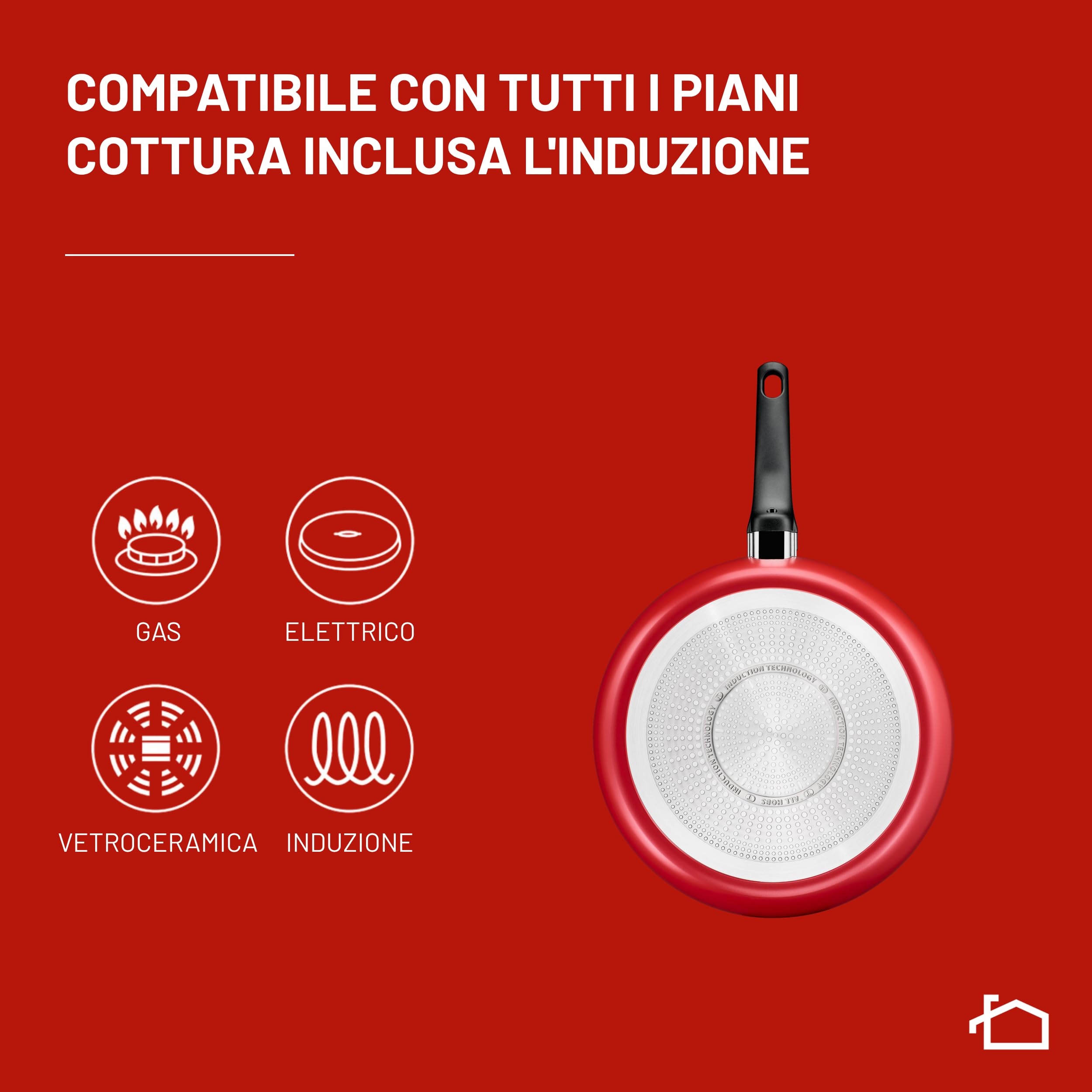 Lagostina Cucina Mediterranea, Padella Antiaderente in Alluminio Ø 32 cm