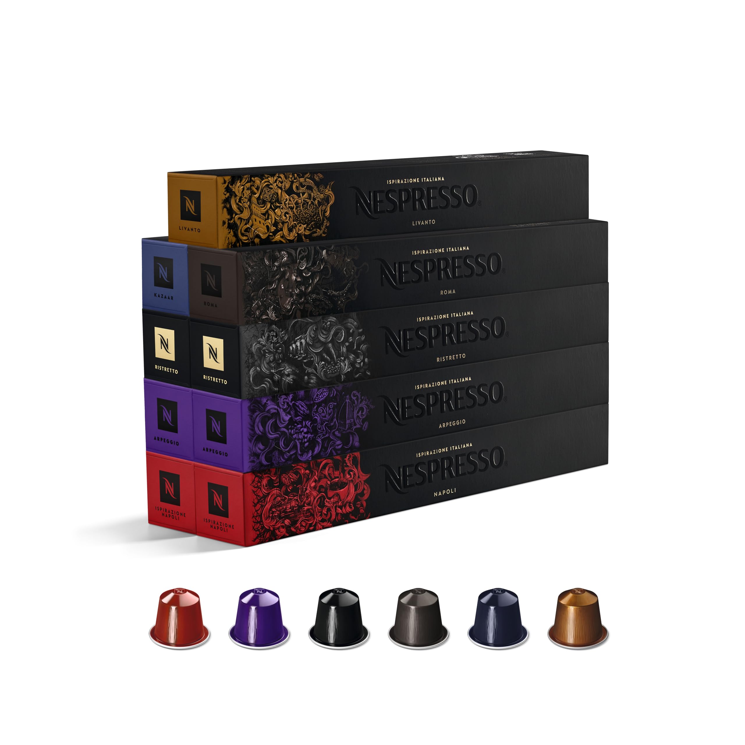 Nespresso Original Coffee Pods, Italian Bestsellers Mixed Pack of