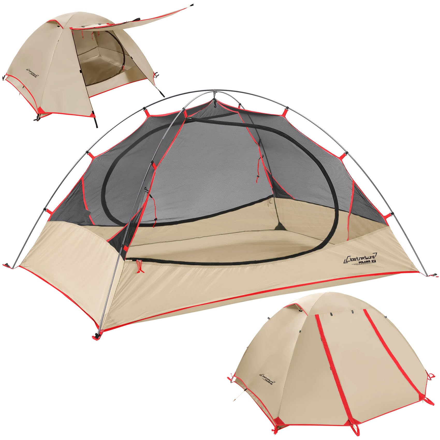 Clostnature 1/1.5/2/3/4/6 Person Lightweight Backpacking Tent, Camping Tent