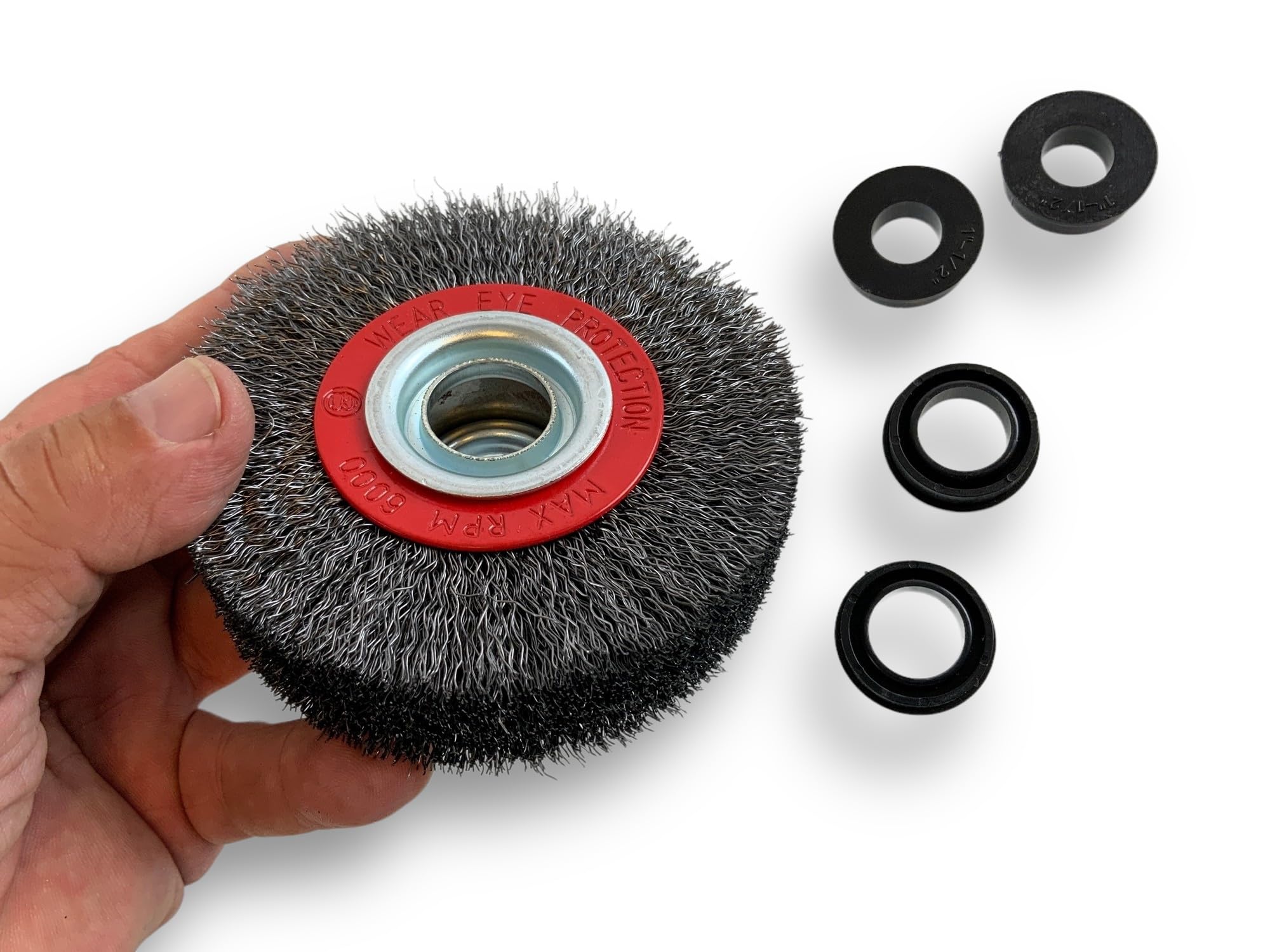 Kibros Brosse circ. touret ACIER fil dur Ø 100 mm 3 rangs