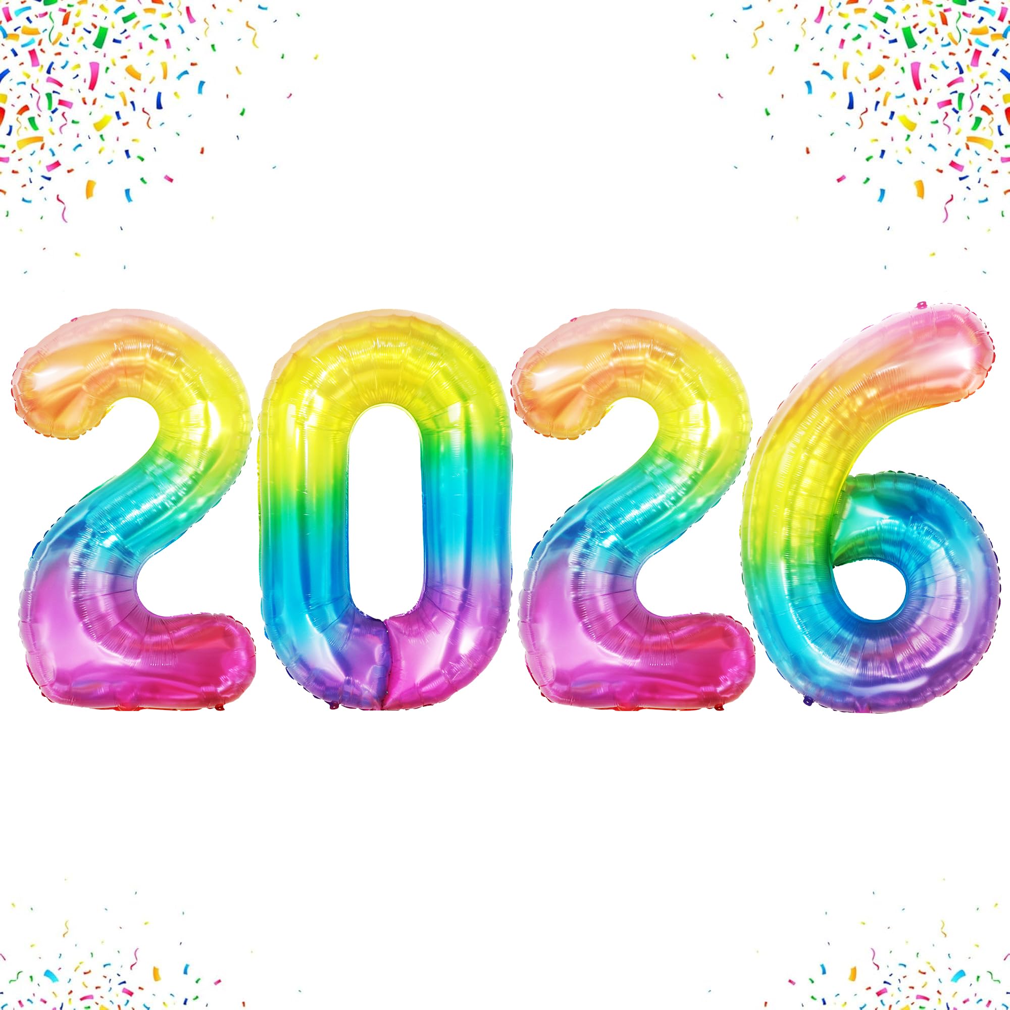 Photo 1 of Rainbow 2026 Balloons 42 Inch, Rainbow Graduation Decorations 2026, Foil Number 2026 Graduation Balloons Class of 2026 Decorations | Graduation Party Decorations | Prom Decorations 2026, Katchon