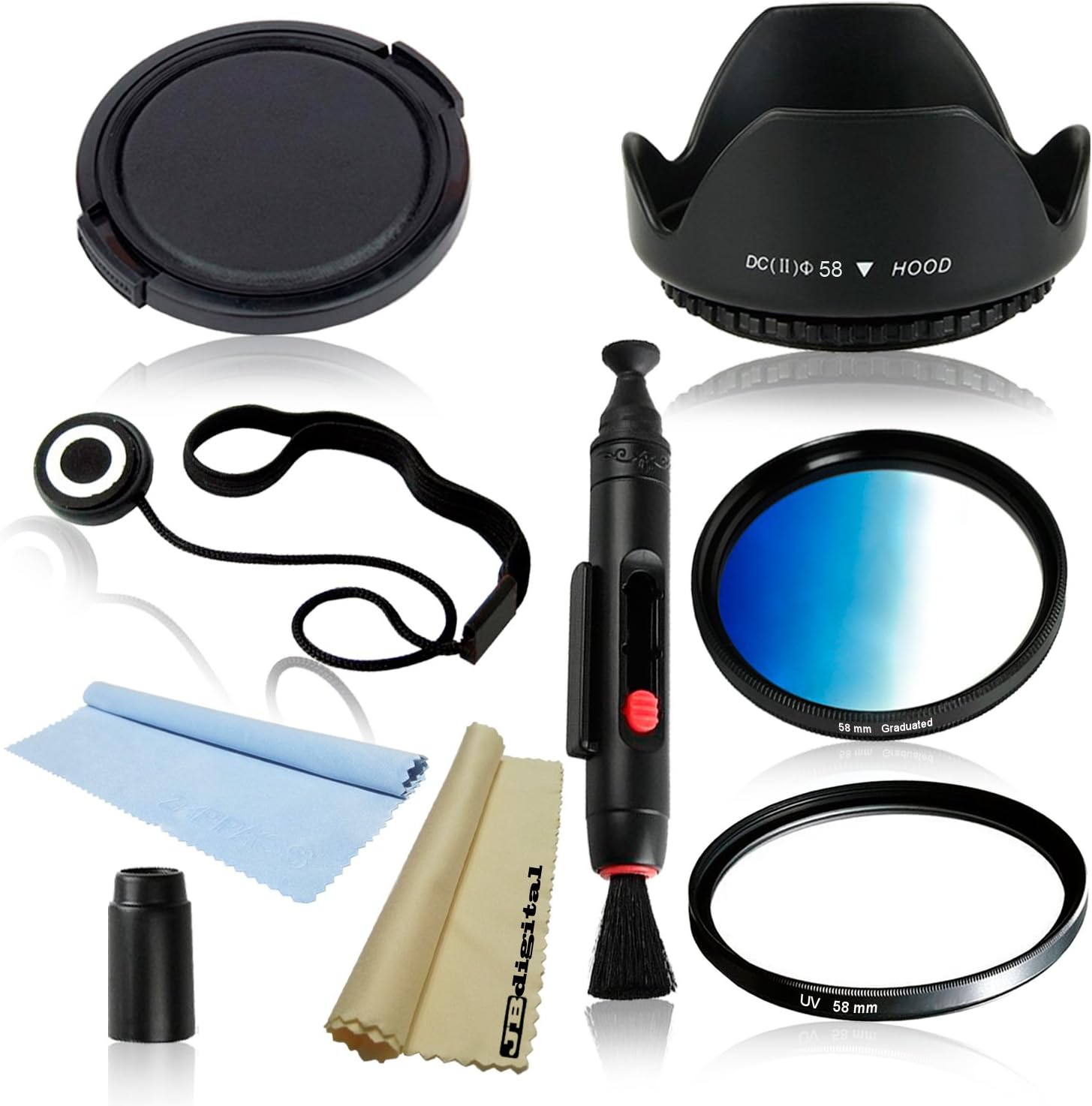 Essential 58mm Accessory Kit for CANON REBEL (T2i T2 T1i