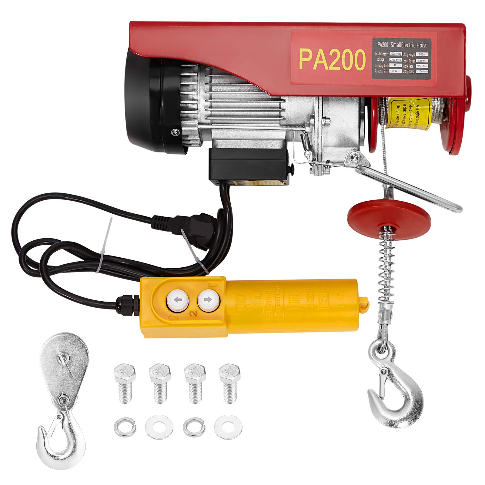 Buy MATHOWAL Electric Lever Hoist,200kg Wire Hoist Remote Control Auto