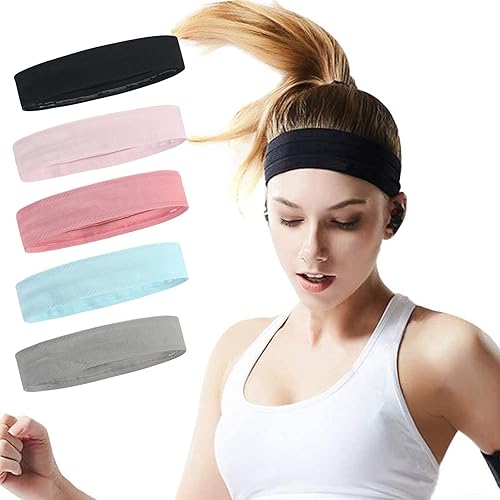 Diademas de entrenamiento antideslizantes, diademas deportivas, bandas elásticas deportivas para el cabello, para deportes, viajes, interiores,