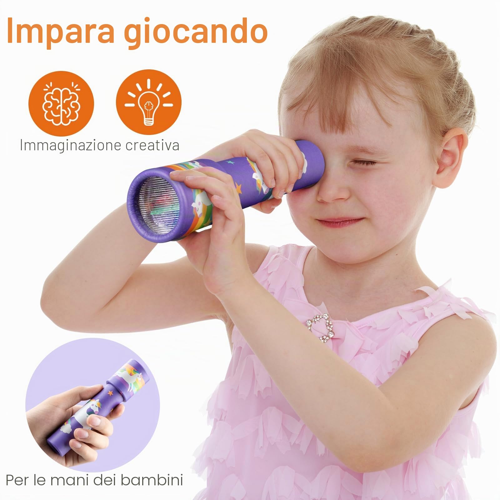 iKeelo 24PCS Caleidoscopi per Bambini, Bomboniere per Feste di Compleanno per Bambini, Caleidoscopio educativo Classico retrò Regalo per Natale, Premio per la Scuola e l'Aula