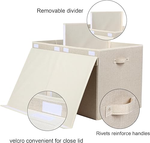 Miniatura 13 de popoly Caja de juguetes grande con tapa abatible, contenedor plegable para niños, niñas, guardería, sala de juegos, 25 x 13 x 16 pulgadas (rosa