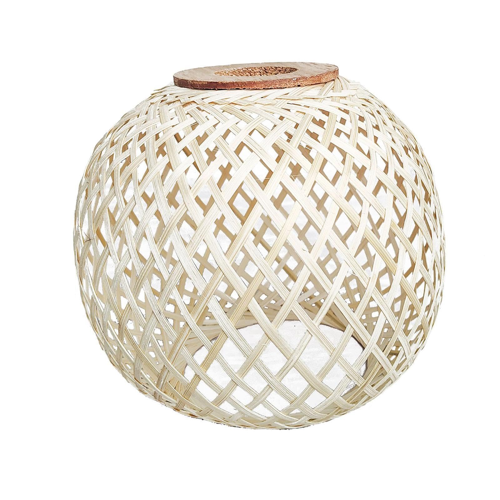 Mophrati Light Woven Lampshade Woven Pendant Lamp Shade Rustic Character Creating Warm Inviting Ambiance Within Any Home Environment Hanging Swag Ceiling Lamp Twine