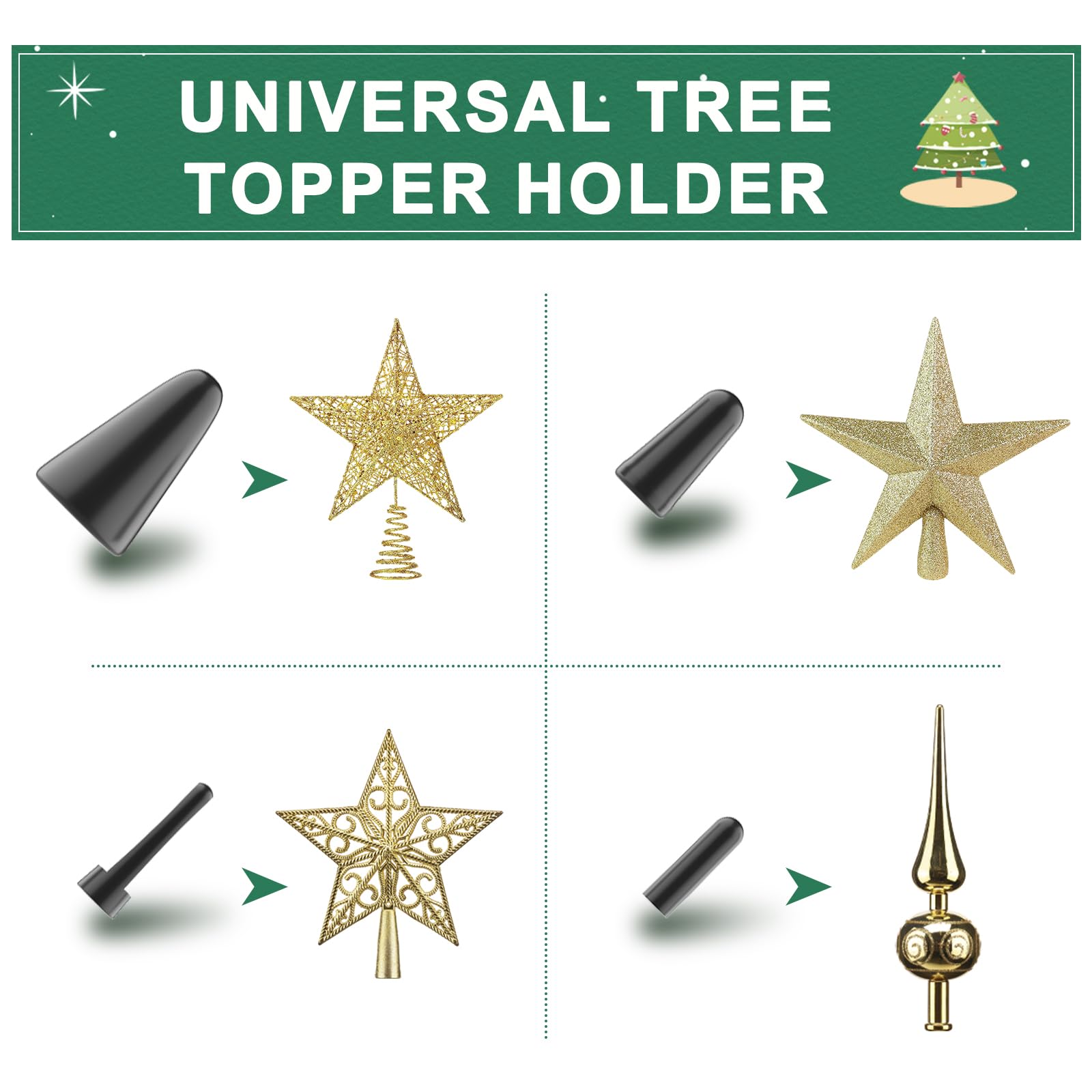 Amazon Christbaumspitze Weihnachtsbaumspitze-Halter Produktbild-Vorschau 12