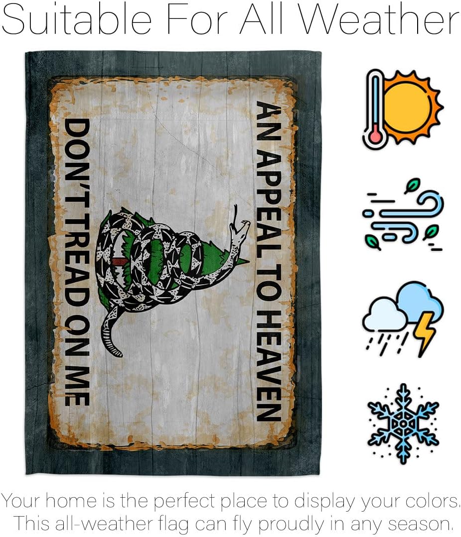 Gadsden Flag Mailbox Mount Kit Don't Tread On Me Vintage Poster Porch Decor Appeal to Heaven Pine Tree Sign Historical Revolution Tapestry Banner Gift Patriotic Decorations Made in USA