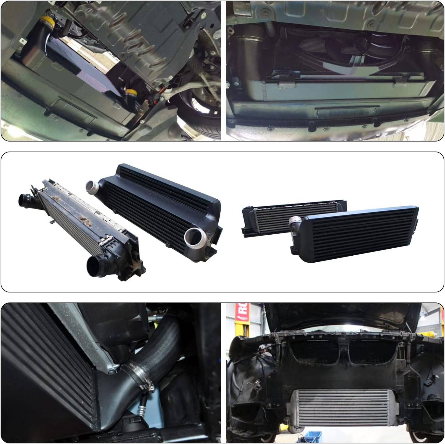 Bolt On Racing Front Mount Intercooler Kit Competition EVO II For BMW 1/2/3/4 Series F20 F21 F22 F30 F32 N20/N26 2.0L Turbo Silver