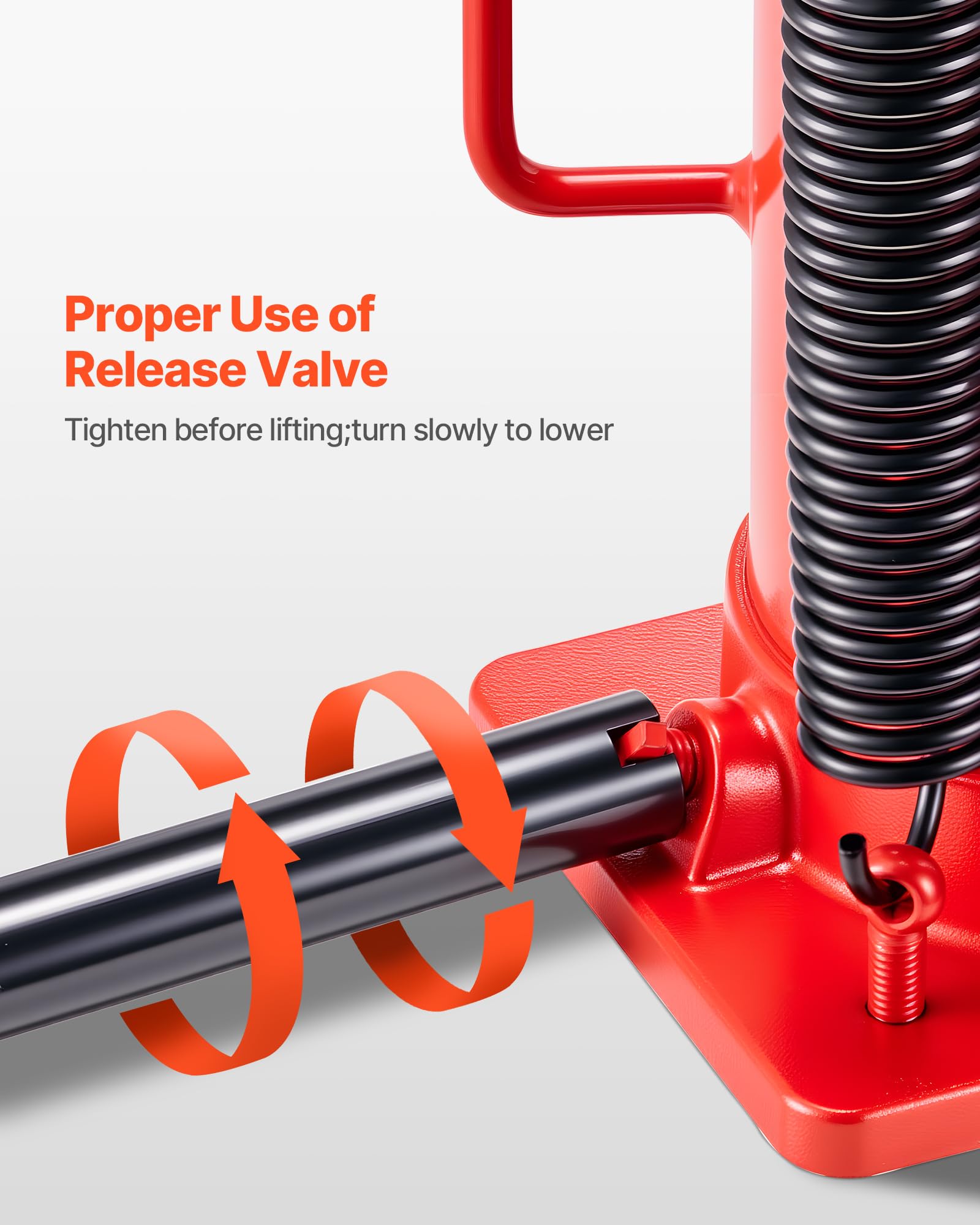 VEVOR Gato Hidráulico de Botella 20 T Rango de Elevación 260-495 mm Resistente Rojo