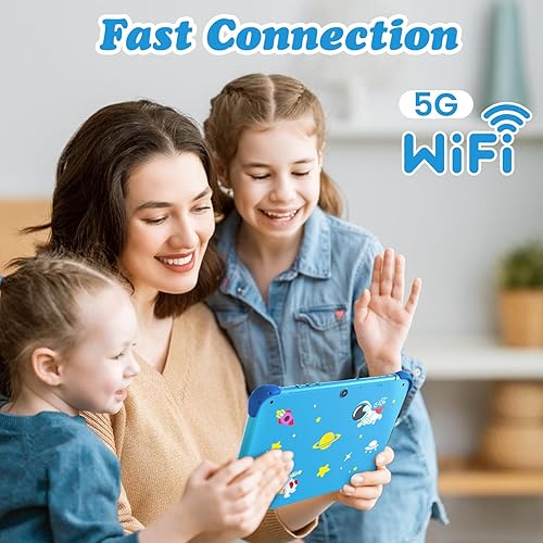 Miniatura 2 de Tableta infantil de 10 pulgadas para niños de 3 a 7 GB ROM de 32 GB con YouTube WiFi 6, tabletas para niños con soporte para pantalla táctil IPS,