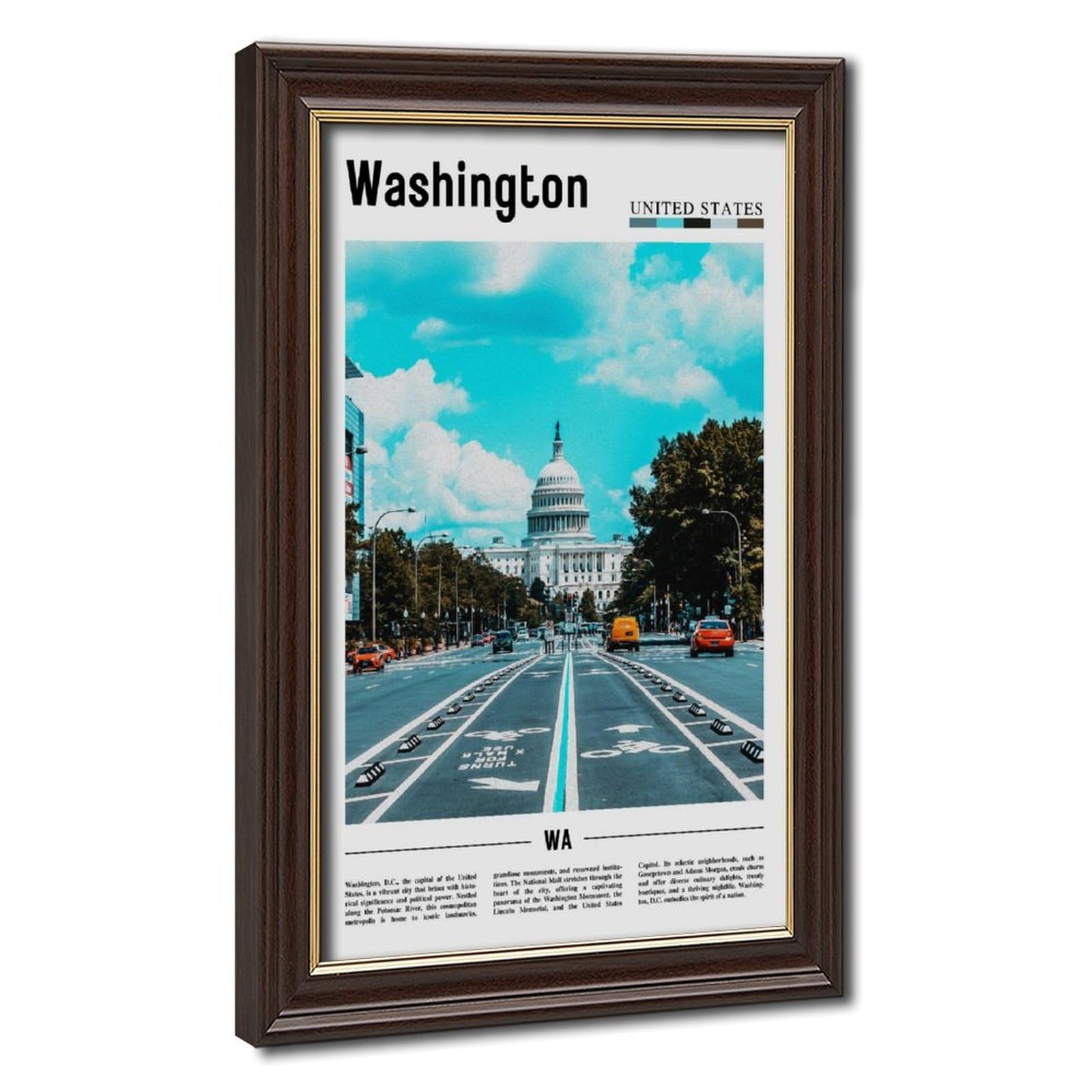 Wcyb Mokume Gane Frame Washington Usa Pacific Northwest The United States Of America Scenery Travel Prints Posters Canvas Deco Paintings Wall Art For Office Hangable Frame 1