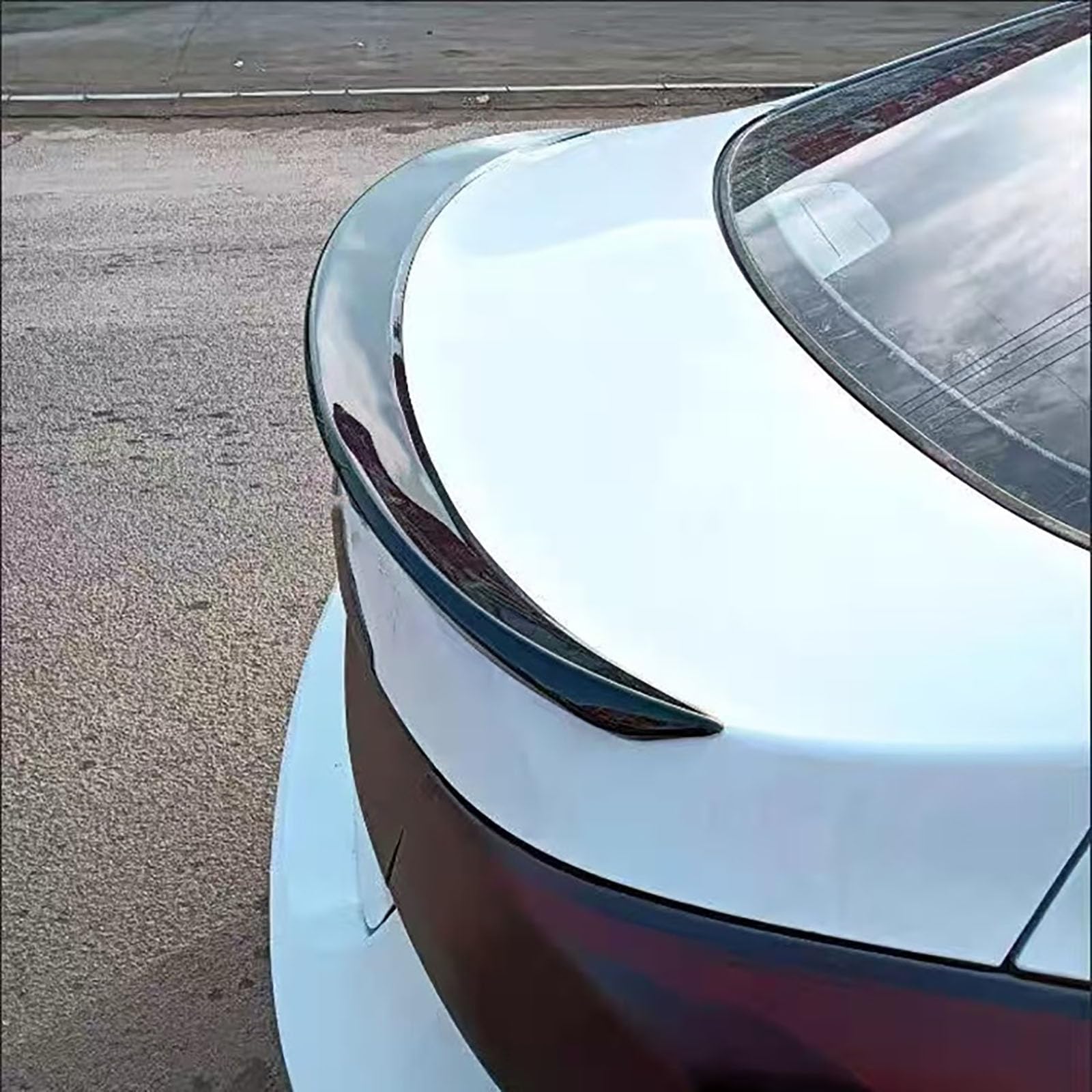 Kompatybilny z Hyundai Elantra 2012-2017, spojler dachowy z tylnymi szybami, zestaw karoserii, sportowy styl, błyszczący czarny