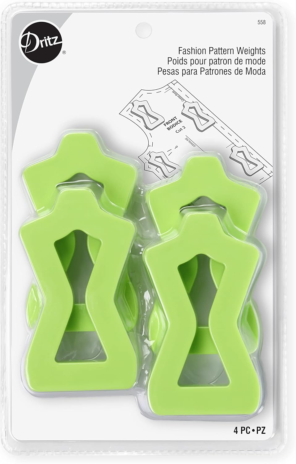 Dritz Fashion Pattern Weights, 4 pc
