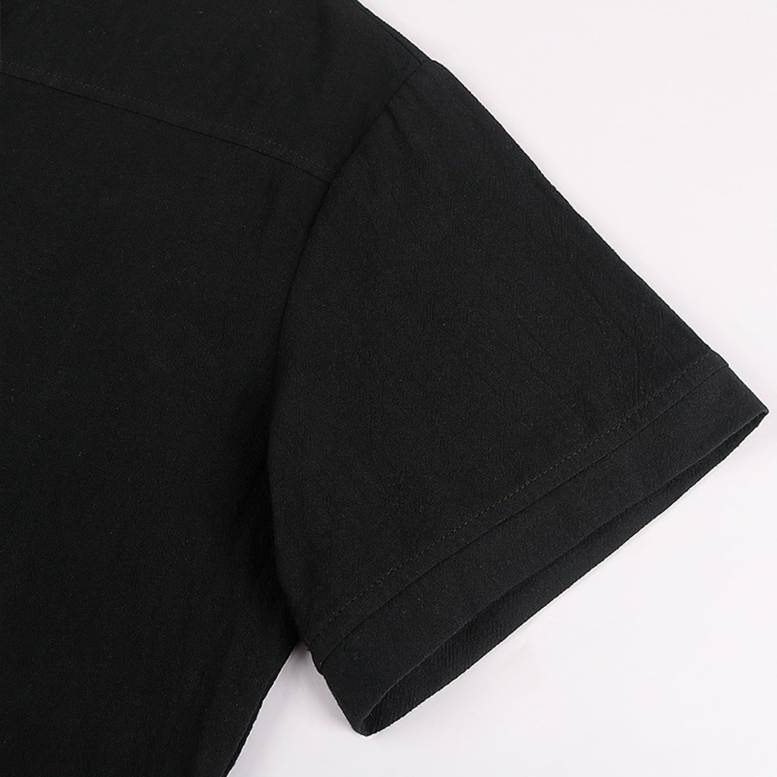 Generico Camicia Uomo Maniche Lunghe-Camicia Gotica da Uomo a Maniche Corte con Fasciatura di Halloween da Uomo