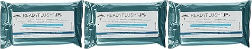 ReadyFlush Jr - Toallitas de limpieza personal desechables de 7 x 8 pulgadas, paquete de 3, sin fragancia
