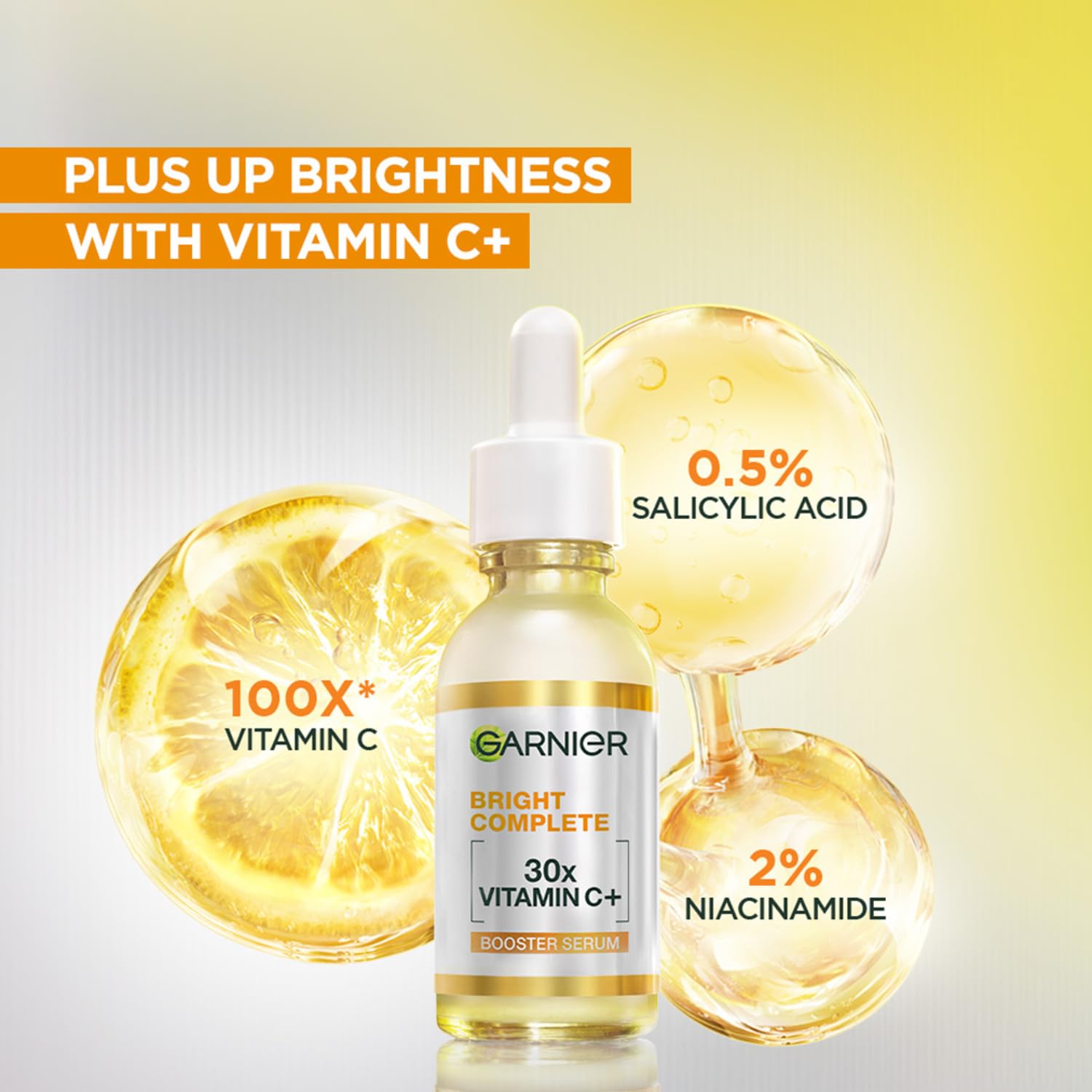 Garnier Vitamin C + Face Serum for Skin Brightening & Anti-Dark Spots, 50ml 1