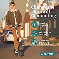 Vista 2 de Gotrax G4 Series Electric Scooter -10"11" Pneumatic Tires, 25424045 Miles Range, 203038Mph Power by 500W600W650W Motor, Electronic Lock and Cruise