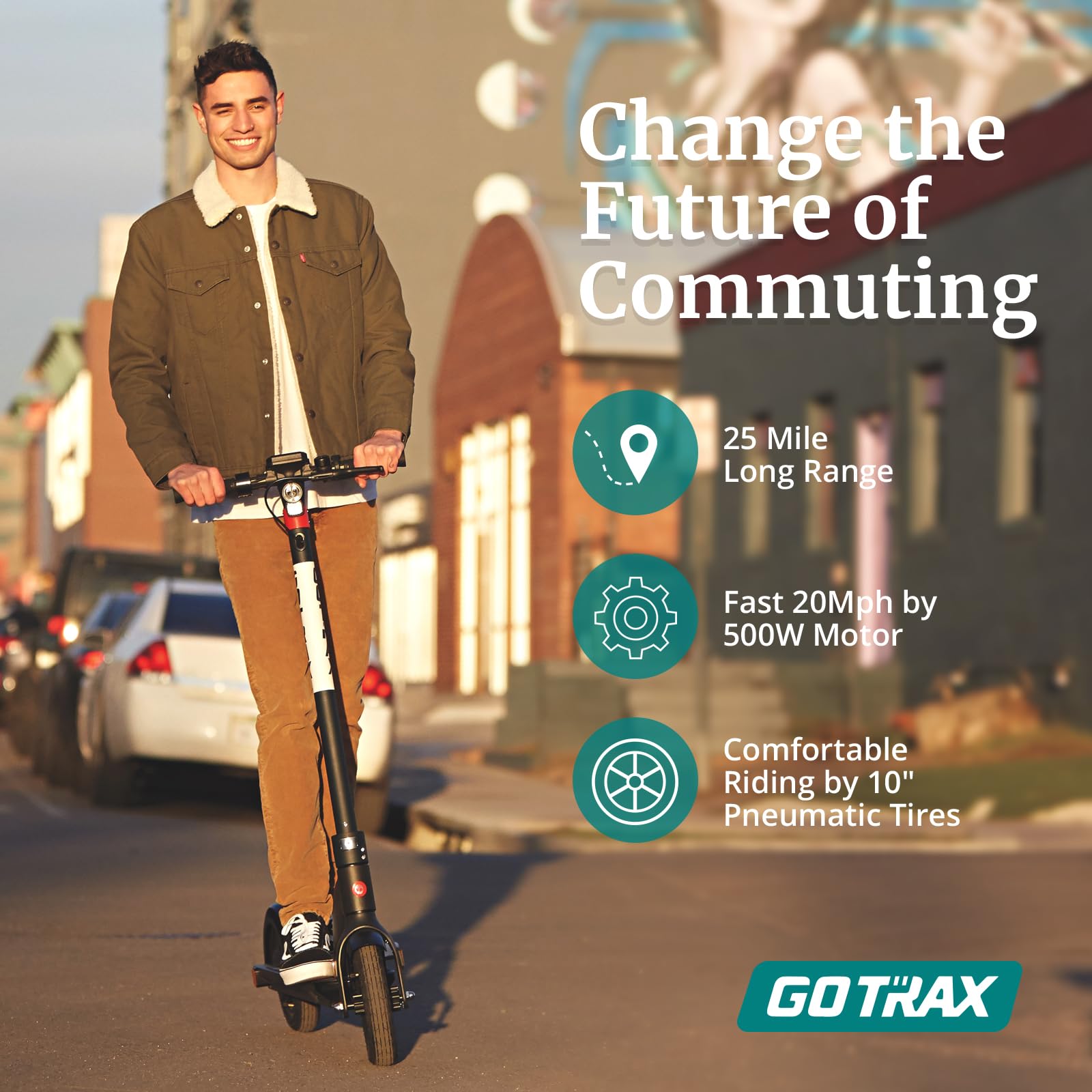Gotrax G4 Series Electric Scooter 10" Pneumatic Tires, 25/42/45 Miles