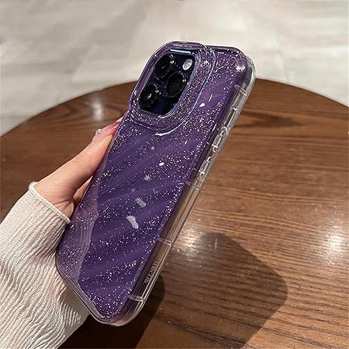 Miniatura 8 de Cutecasee Compatible con iPhone 11 para mujeres y niñas, bonita funda de teléfono transparente con purpurina, antiarañazos, a prueba de golpes,