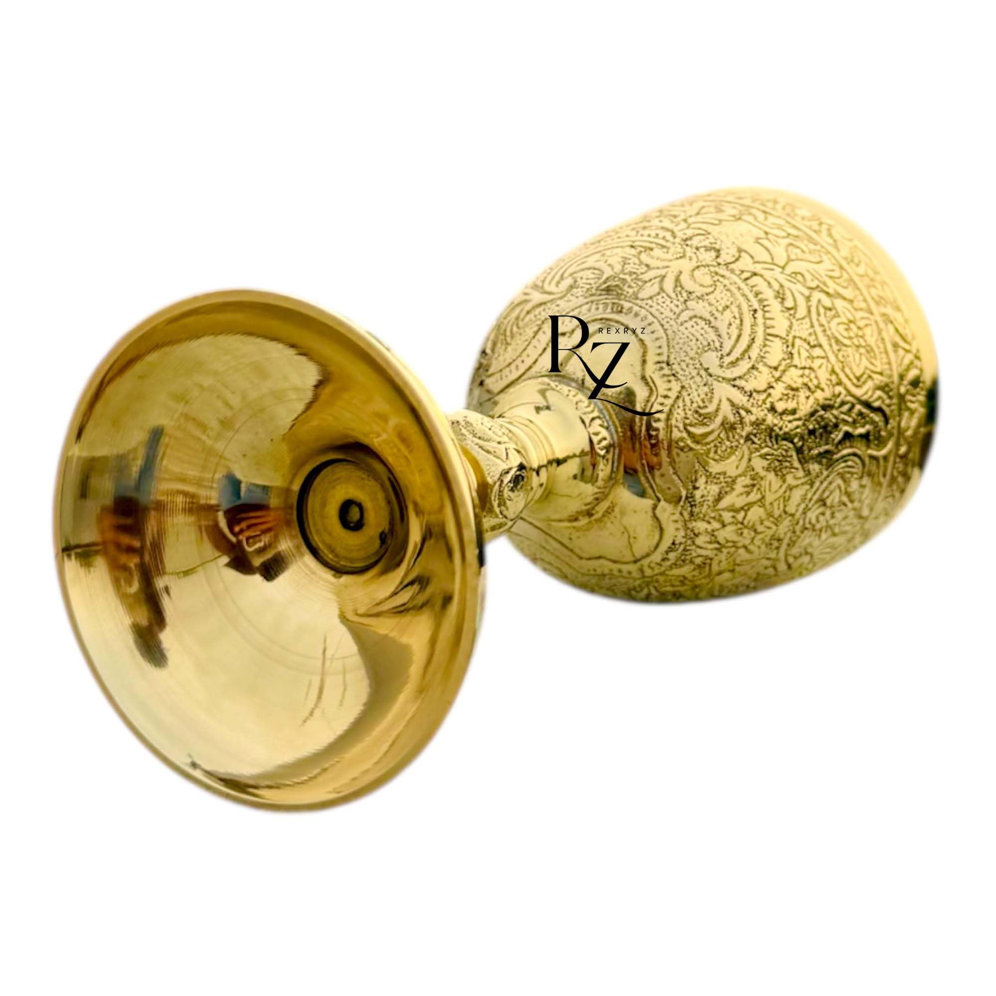 Copa de cáliz de latón medieval, copa de vino dorada vintage, copa romana de estilo renacentista del rey Arturo, copa de vino para beber – Regalo medieval renacentista. 1 pieza