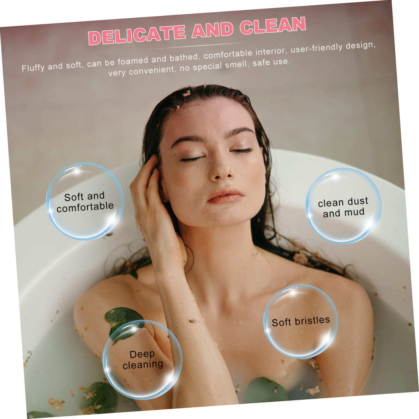 DOITOOL 6 Piezas guantes de doble cara depurador de cara exfoliar toallas corporales esponjas guantes para hombres guantes para fregar la espalda toallas de baño de poliéster Cuerpo lavabo