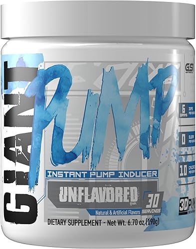 Serie Giant Edge Bomba gigante Bomba 3D, L-citrulina para bombas y resistencia, 30 porciones sin estimulación (sin sabor)