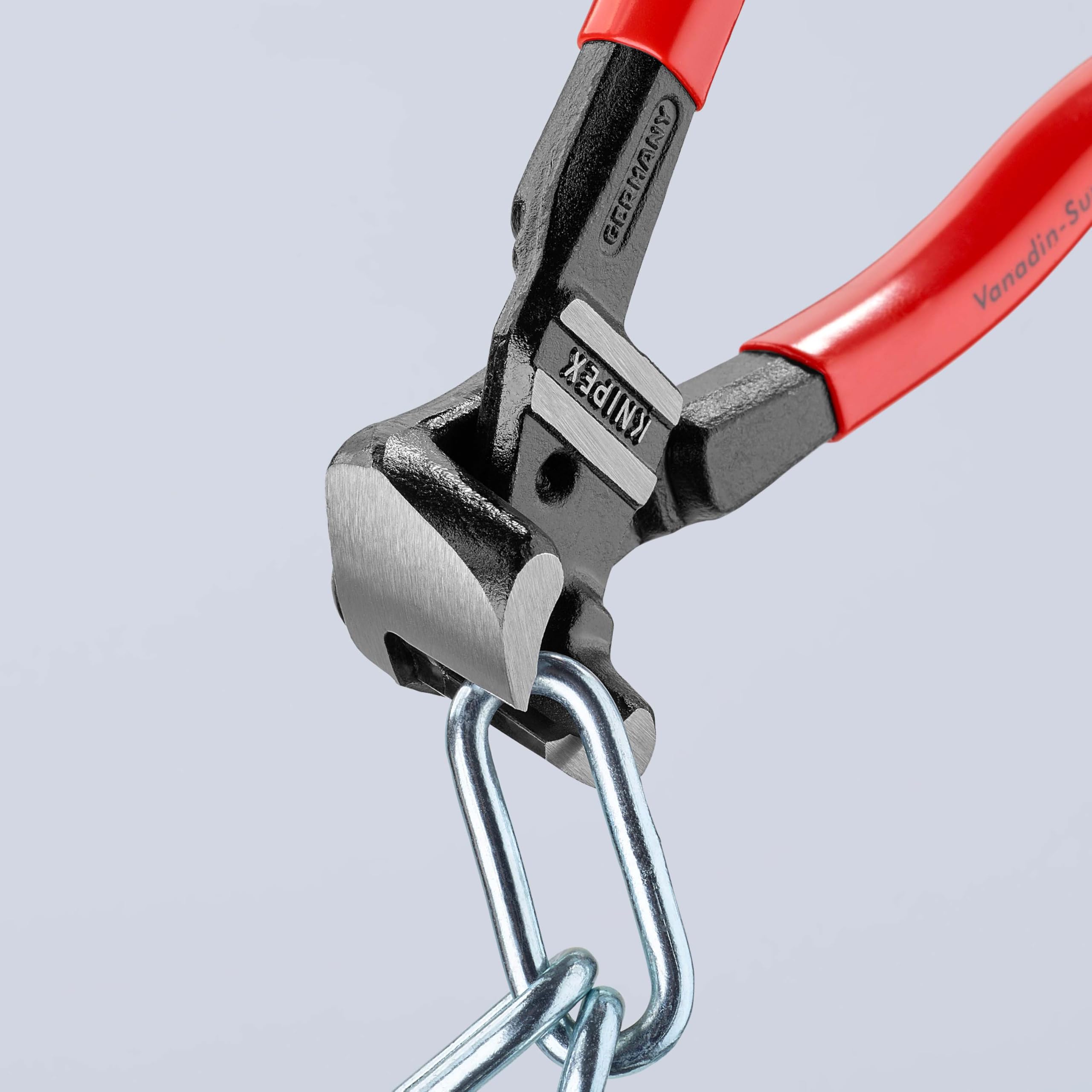 KNIPEX Tronchese con taglienti frontali per bulloni a grande forza di taglio rivestiti in resina sintetica 200 mm, 61 01 200