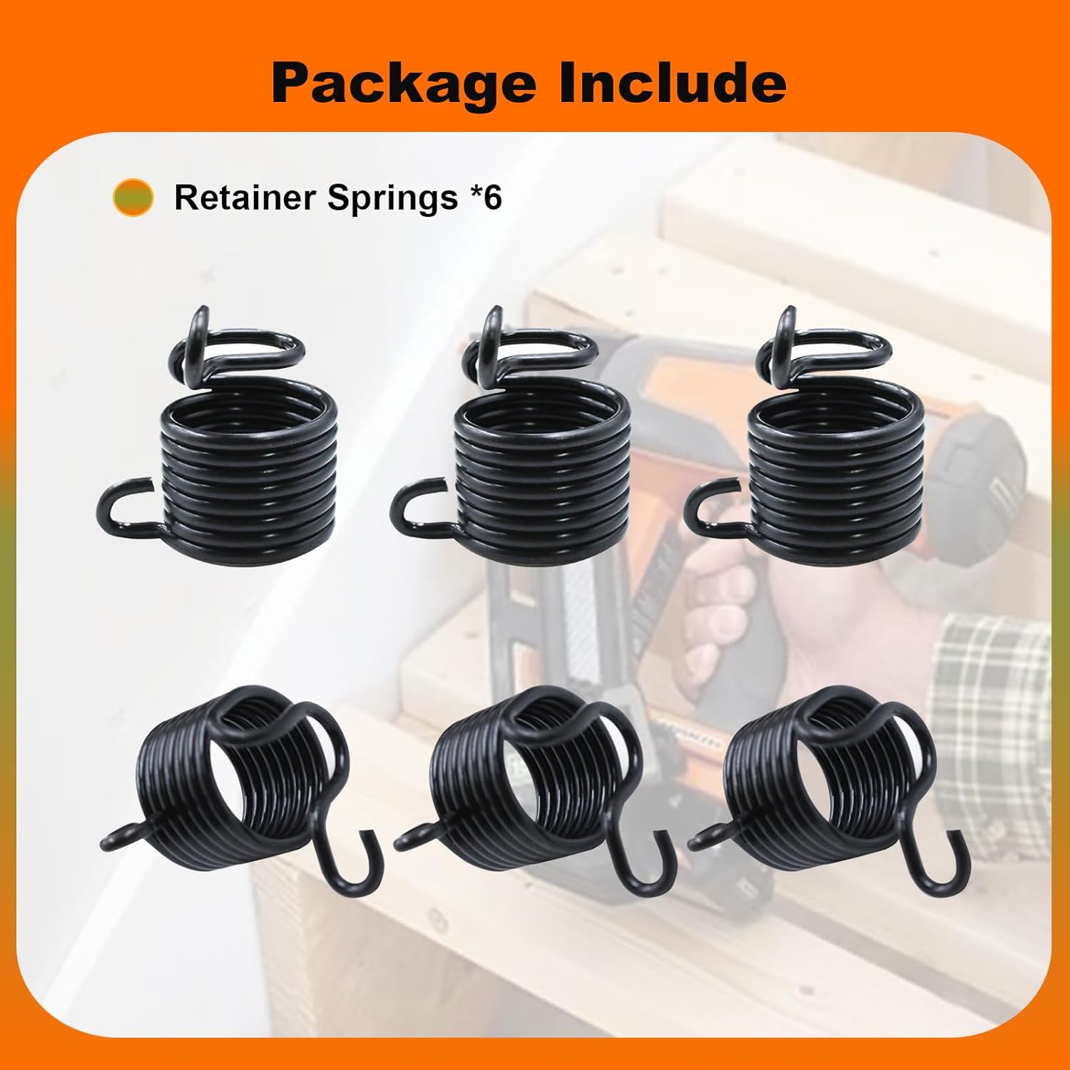 Scraper 3/4" Width 14" Long Air Pneumatic Hammer, Flat and Point Chisels, Bundle with 6 PCS Air Spring Retainer Pneumatic Chisel Spring Retainer Air Hammer Retaining Springs