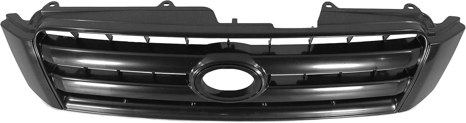 Evan-Fischer Grille Assembly Compatible with 2004-2007 Toyota Highlander ABS Plastic Painted Black Shell and Insert Base/Limited Models