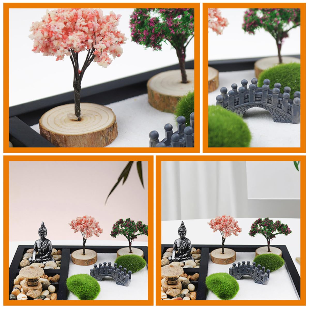 Adorno de Arenero de Jardín Zen, Mesa Oficina, Tablero Negro