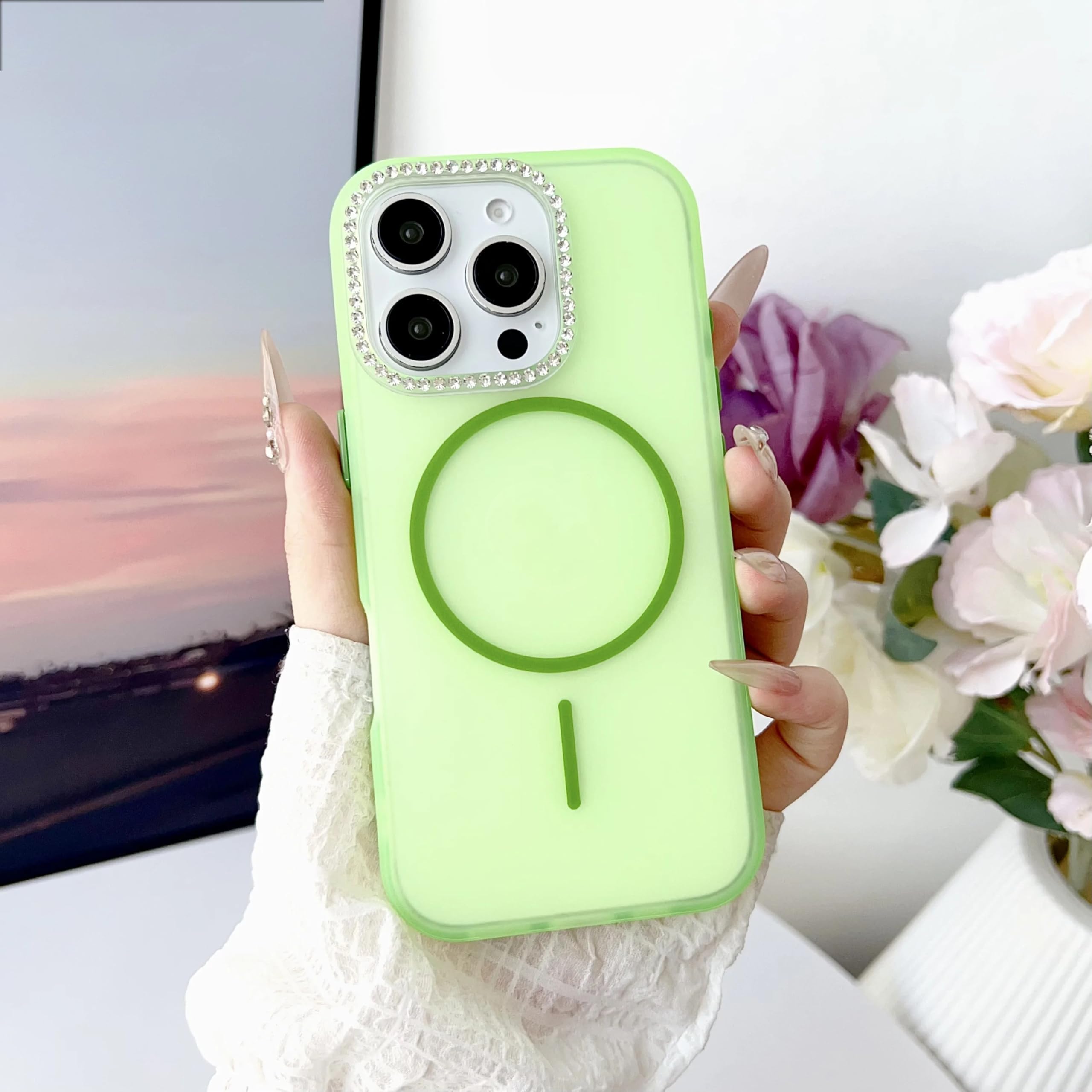 Coque verte iPhone 16 antichoc transparente magnétique finition premium - 8