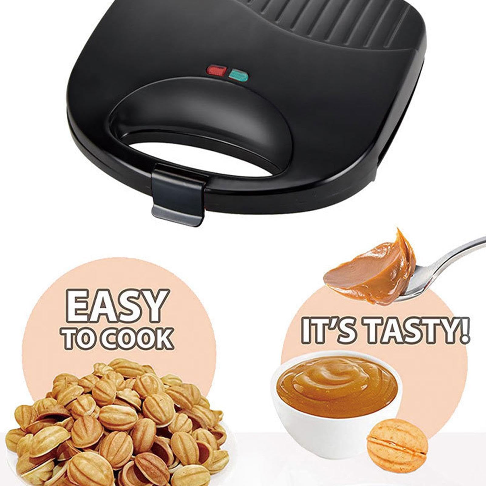 Macchina Elettrica Per Biscotti Alle Noci Stampo antiaderente da biscotti a | Torta Elettrodomestico di cucina per colazione, snack, , waffle e pane