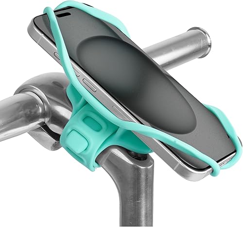 Miniatura 8 de Bone Bike Tie 5, soporte de teléfono celular para manillar, soporte de silicona sin arañazos con diseño antideslizante y absorbente de golpes, Negro