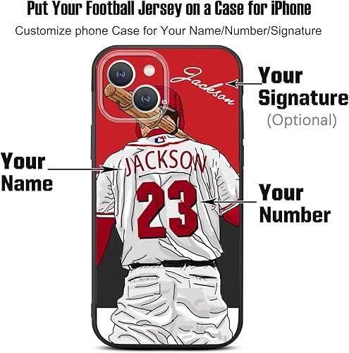 Miniatura 2 de Funda de béisbol con nombre y números personalizados para iPhone 17 Air 16 15 Pro Max 14 13 Mini 12 11 Xs Xr SE3 8 7 6 Plus, silicona líquida con
