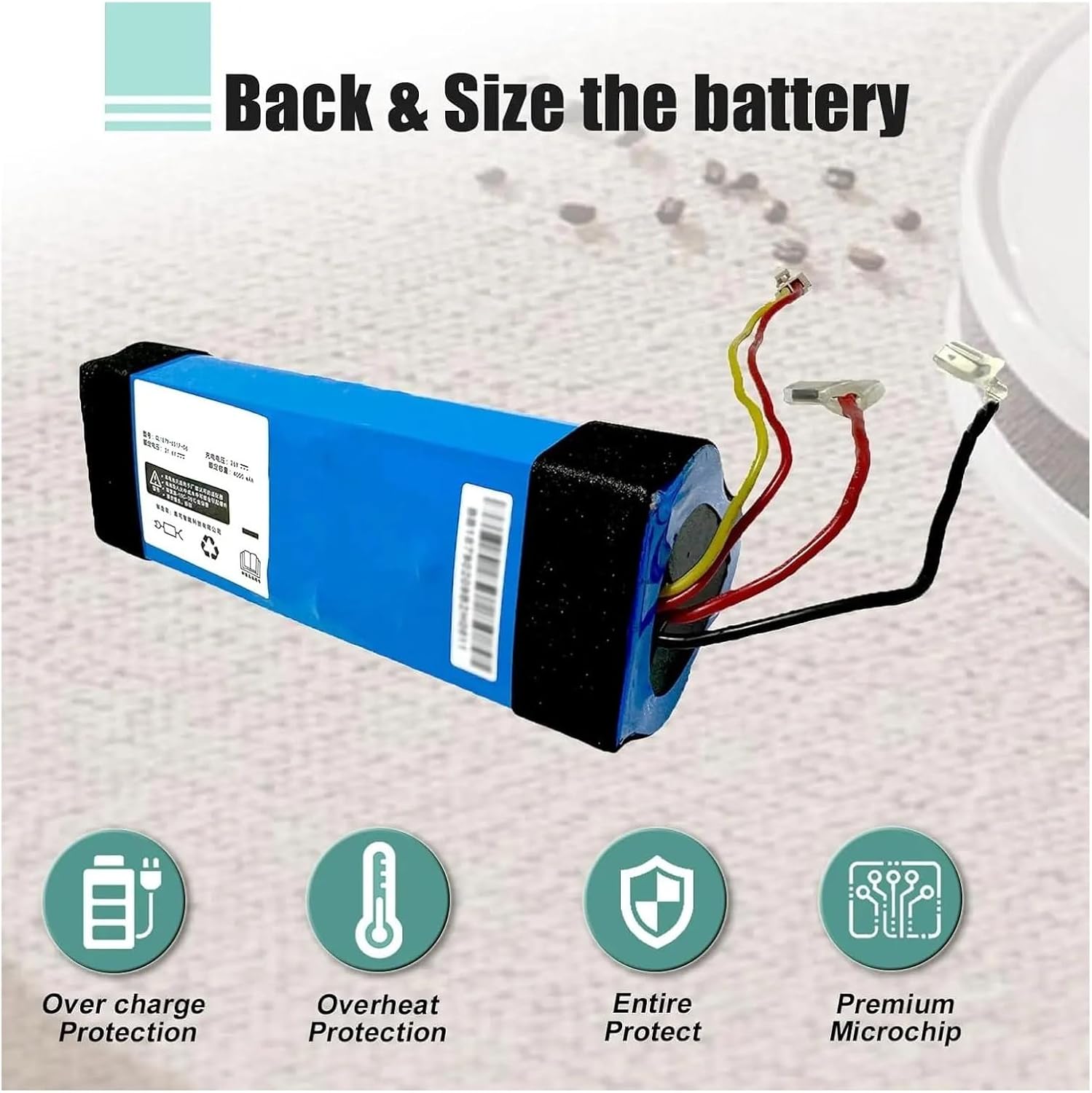 Compatible for Tineco，Floor ONE 1.0 FW25M-01 FW25W-01 FW09010ECN HF10E-01 HF20E-01 S3-01 IFloor 3 Floor ONE S3 Vacuum Cleaner Battery Replace
