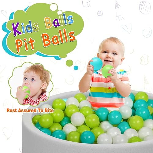 Miniatura 5 de Hovenlay Pelotas para niños pequeños, bebés, mascotas, sin BPA, no tóxicas, a prueba de aplastamiento, ideal para casa de juegos para niños, piscina