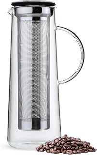 Zassenhaus 0000045017 Aroma Brew - Cafetera (8 tazas, cristal, color negro)