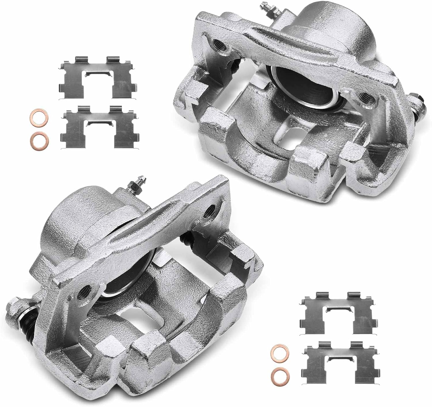 A-Premium Disc Brake Caliper Assembly with Bracket Compatible with Select Chevrolet and Suzuki Models - Tracker & Vitara, 1999 2000 2001 2002 2003 2004 - Front Driver and Passenger Side, 2-PC Set