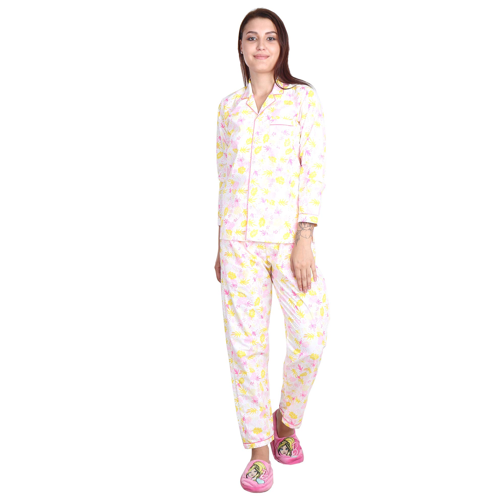 panchayati mausi Unisex Printed Multicolour Night Suit Pyjama Set (Get Free Face Mask Inside)-picture-36