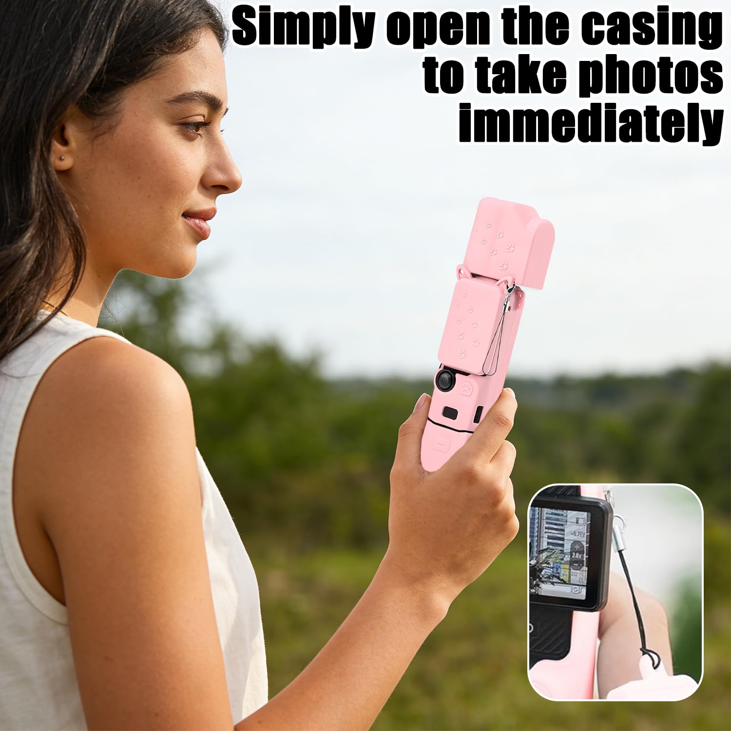 Custodia protettiva in silicone per DJI Osmo Pocket 3, Custodia protettiva per DJI Poc-ket 3, Custo-dia Prote-ttiva in Silicone Compatibile con DJ-I OSMO Pocket 3, Protezione per Obiettivo (M3)