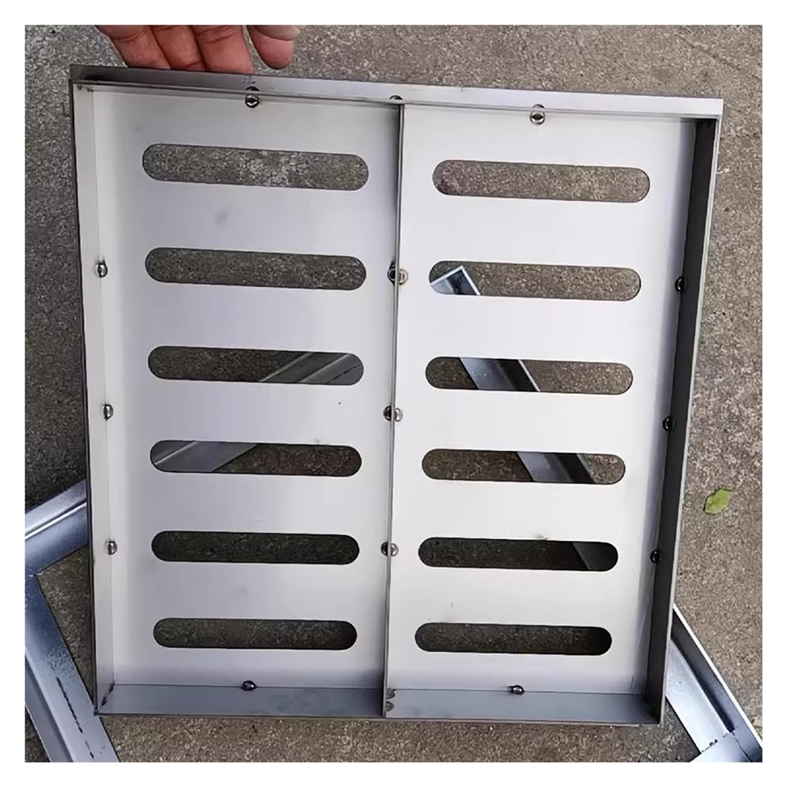 Tapa de desagüe Cuadrada extraíble de Acero Inoxidable - Rejilla para Agua de Lluvia Exterior para Patio, 30x30x2cm - Solución de Drenaje de Aguas residuales, Patios y Jardines
