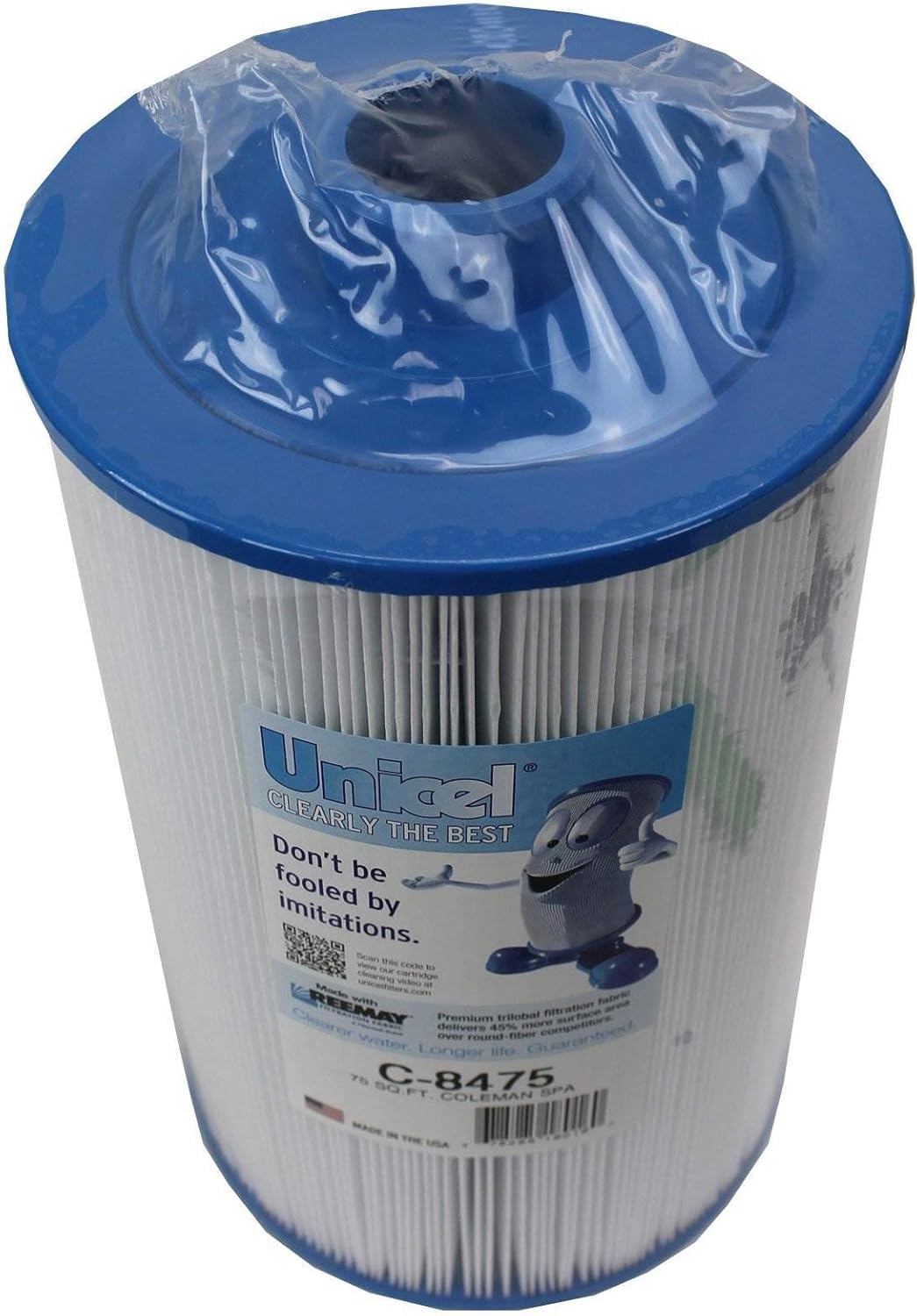 Unicel C-8475 75 Square Foot Media Replacement Hot Tub Spa Filter Cartridge with 197 Pleats, Compatible with Coleman Spas and Maax Spas of AZ
