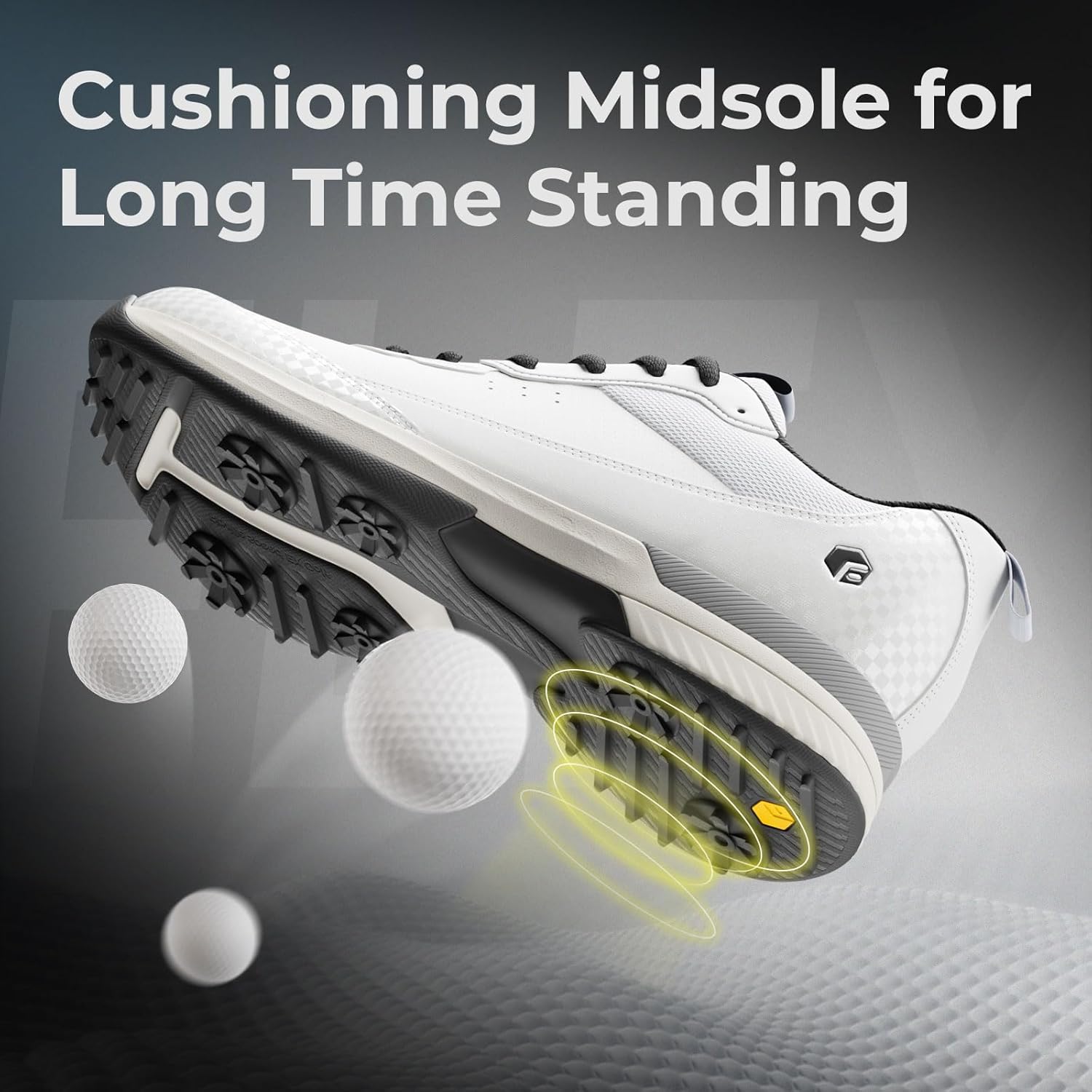 FitVille Wide Golf Shoes Men Professional Outdoor Water Resistant Golf Shoes for Course with Non-Removable Spikes - Image 5