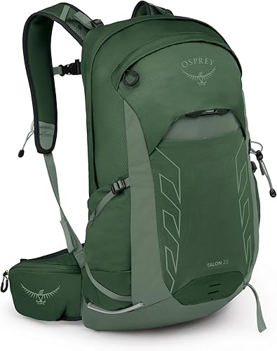 Vista 30 de Osprey Talon 22L Mochila de senderismo ligera para hombre, mochila pequeña para viajes y campamento, gris fantasma/carbón oscuro